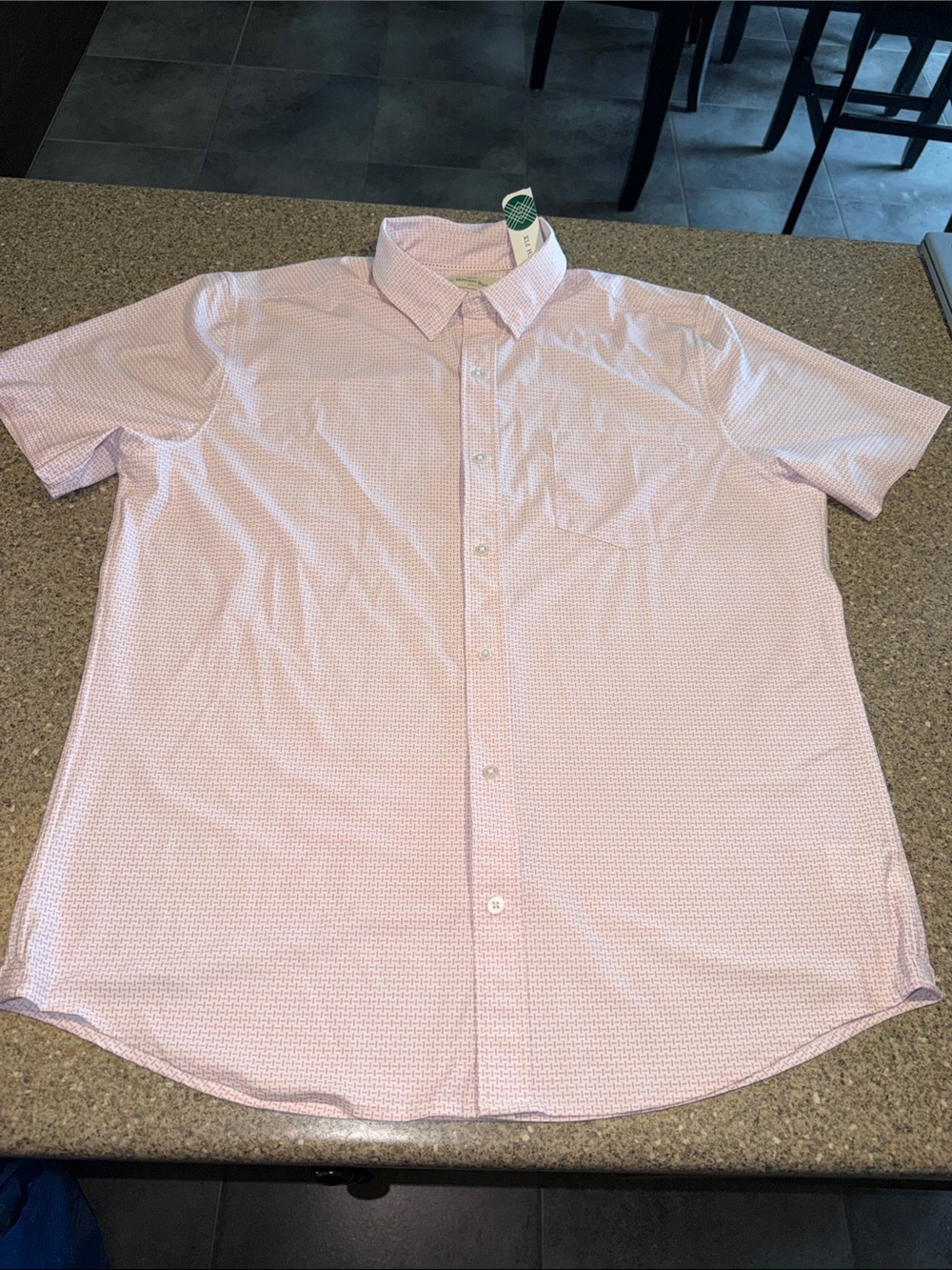 Hawker Rye Men's Short-Sleeve Button-Up Shirt - Light Pink